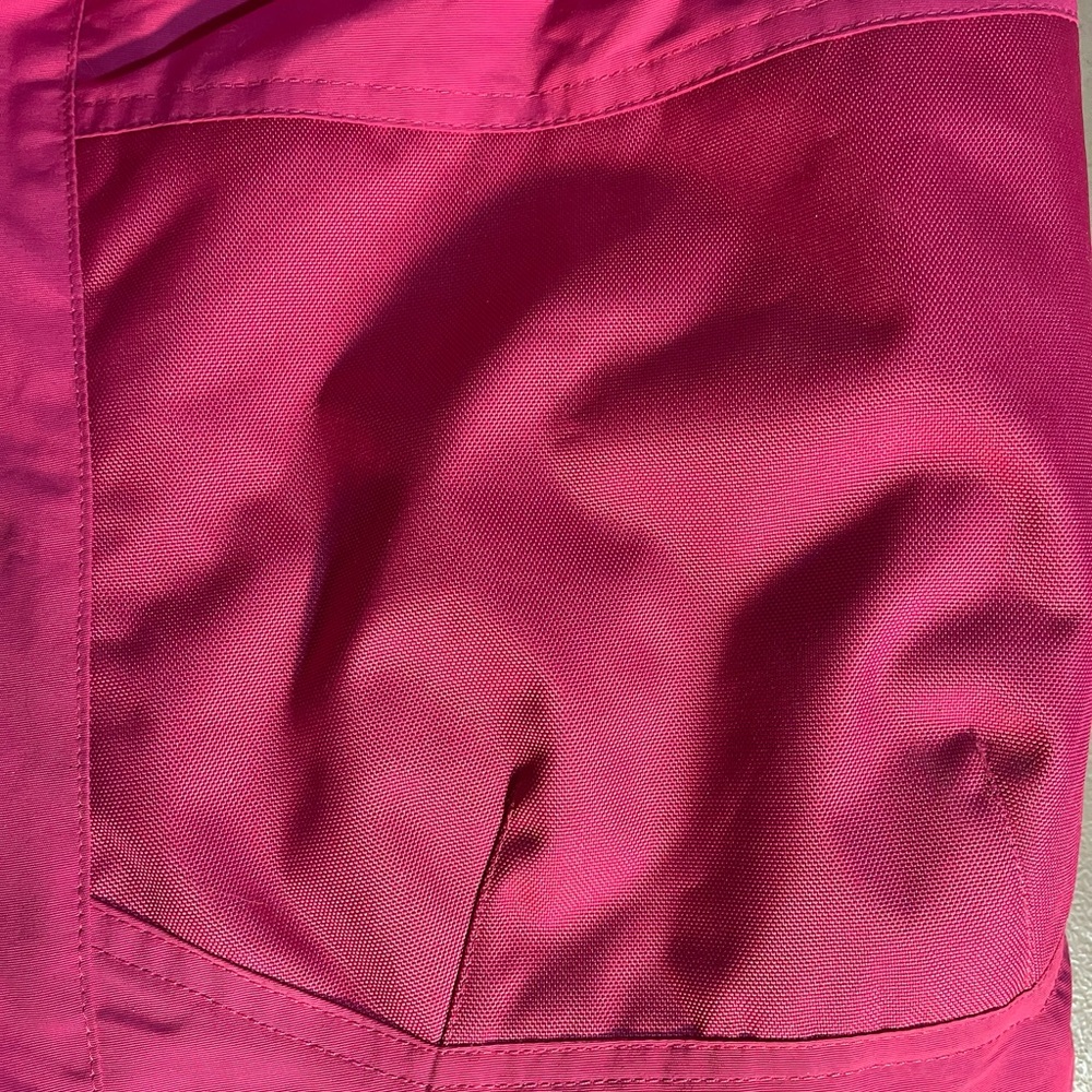 L.L. Bean Ski Snow Pants Bib Girls Youth Size 16 Insulated Pink Reinforced Knees - Picture 5 of 14